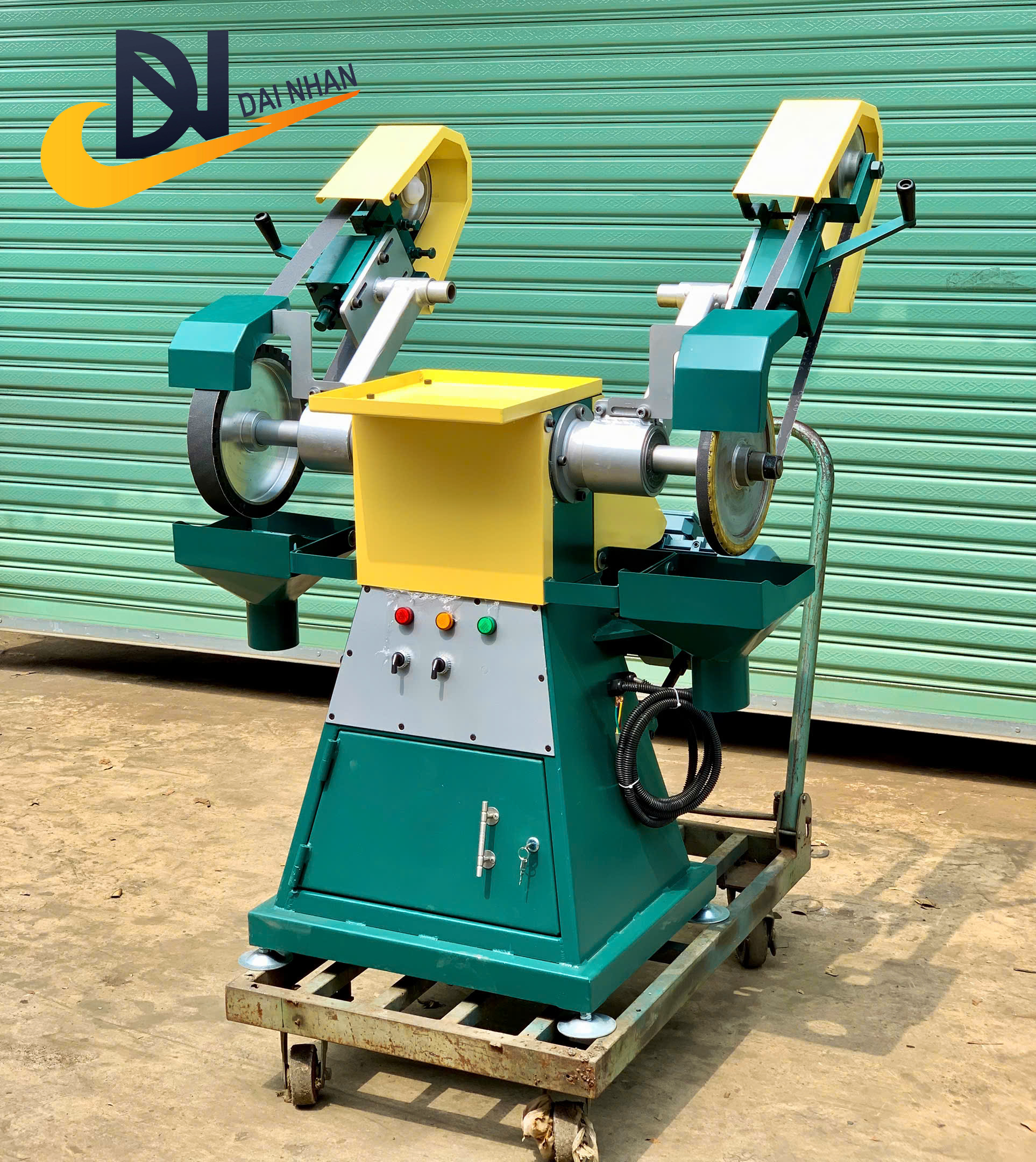 MÁY MÀI ĐAI NHÁM CHÂN THÙNG 2 ĐAI CÔNG NGHIỆP - Ảnh 6