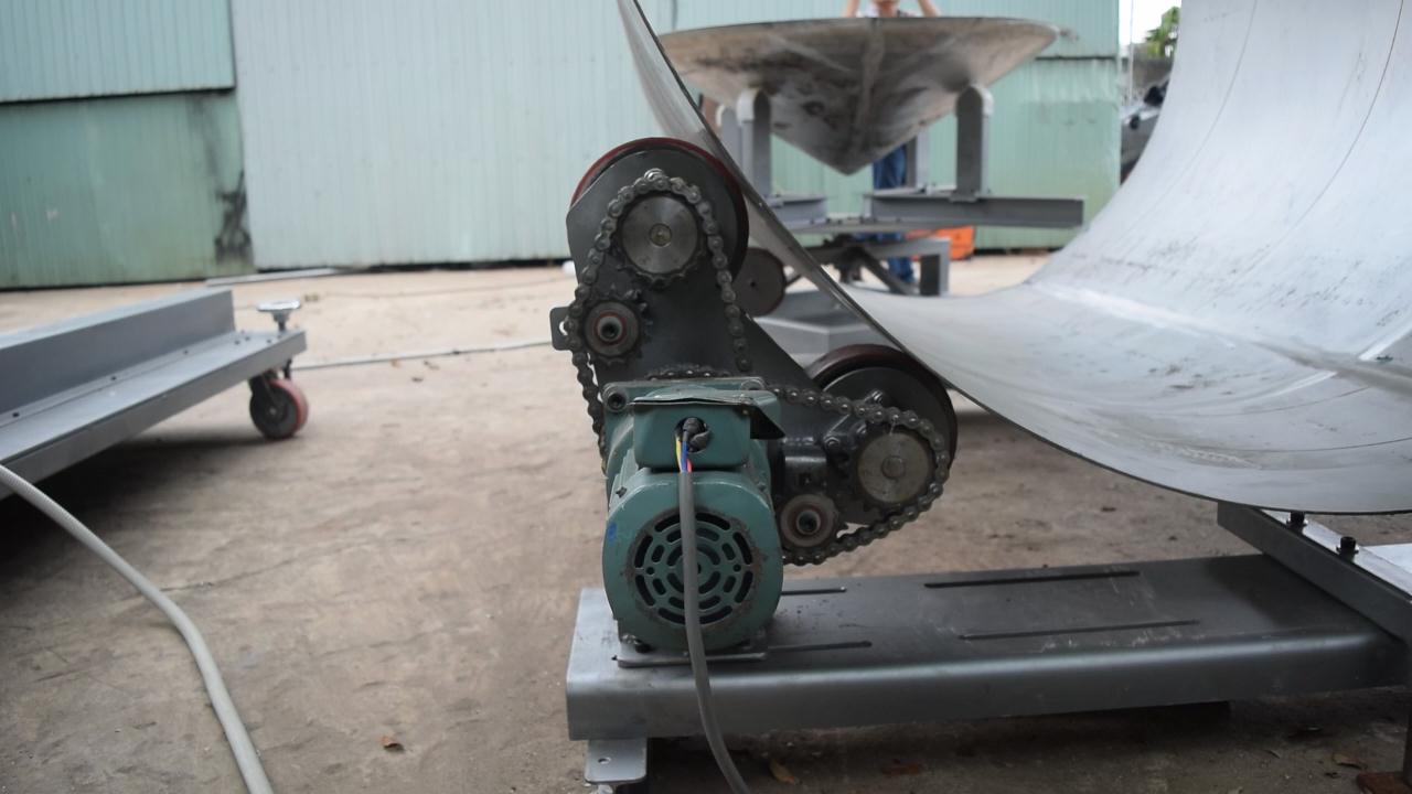 Bộ lăn bồn của máy đánh bóng bồn inox tự động